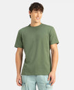 Super Combed Cotton Rich Round Neck Half Sleeve T-Shirt - Thyme