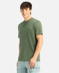 Super Combed Cotton Rich Round Neck Half Sleeve T-Shirt - Thyme