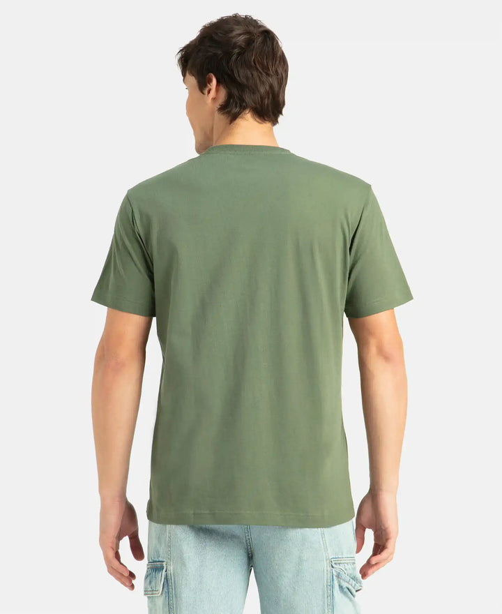 Super Combed Cotton Rich Round Neck Half Sleeve T-Shirt - Thyme