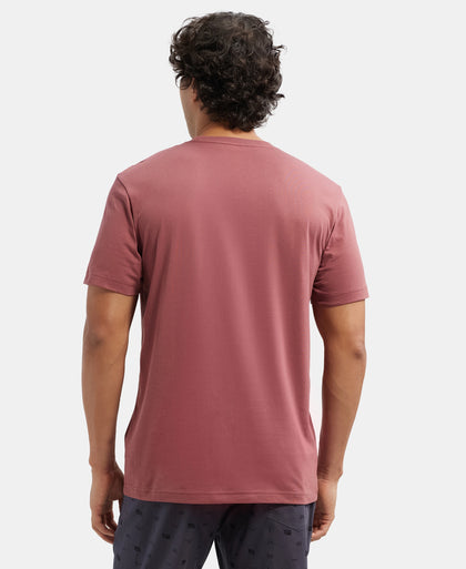 Super Combed Cotton Rich Round Neck Half Sleeve T-Shirt - Wild Ginger