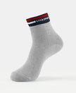 Compact Cotton Elastane Stretch Ankle Length Socks with StayFresh Treatment - Grey Melange