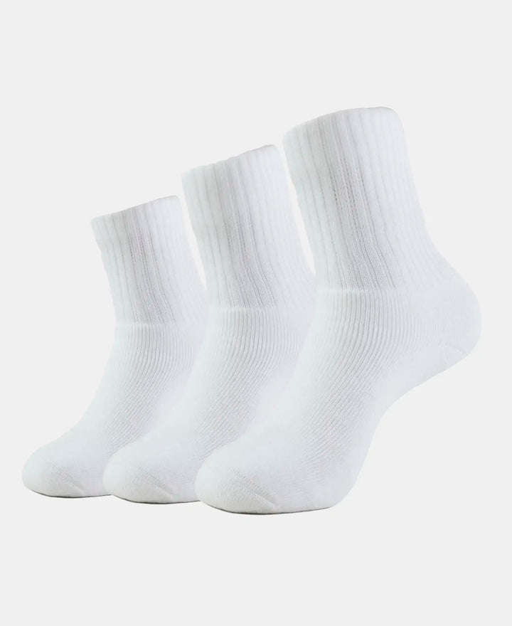 Buy Compact Cotton Terry Crew Length Socks With StayFresh Treatment ...