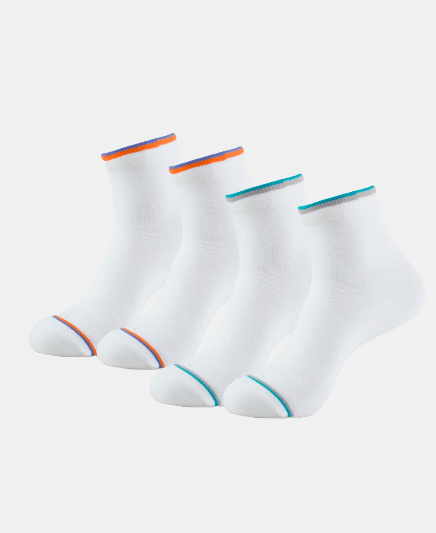 Compact Cotton Elastane Stretch Ankle Length Socks With StayFresh Treatment - White (Pack of 2)