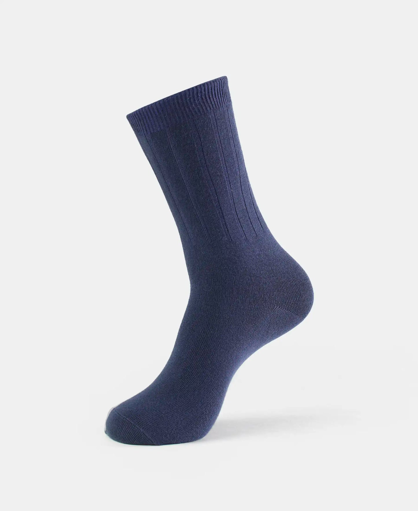 Blended Modal Stretch Crew Length Thermal Socks With StayFresh Treatment - Navy