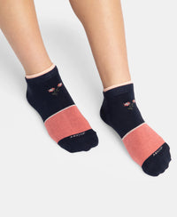 Compact Cotton Stretch Low Show Socks with StayFresh Treatment - Navy (Pack of 2)