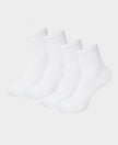 Kid's Compact Cotton Stretch Solid Ankle Length Socks With StayFresh Treatment - White (Pack of 2)