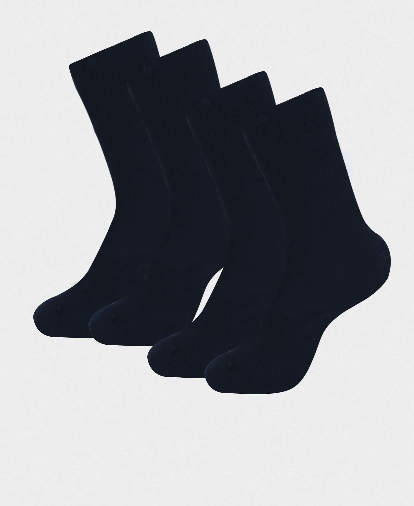 Kid's Compact Cotton Stretch Solid Knee Length Socks With StayFresh Treatment - Navy (Pack of 2)