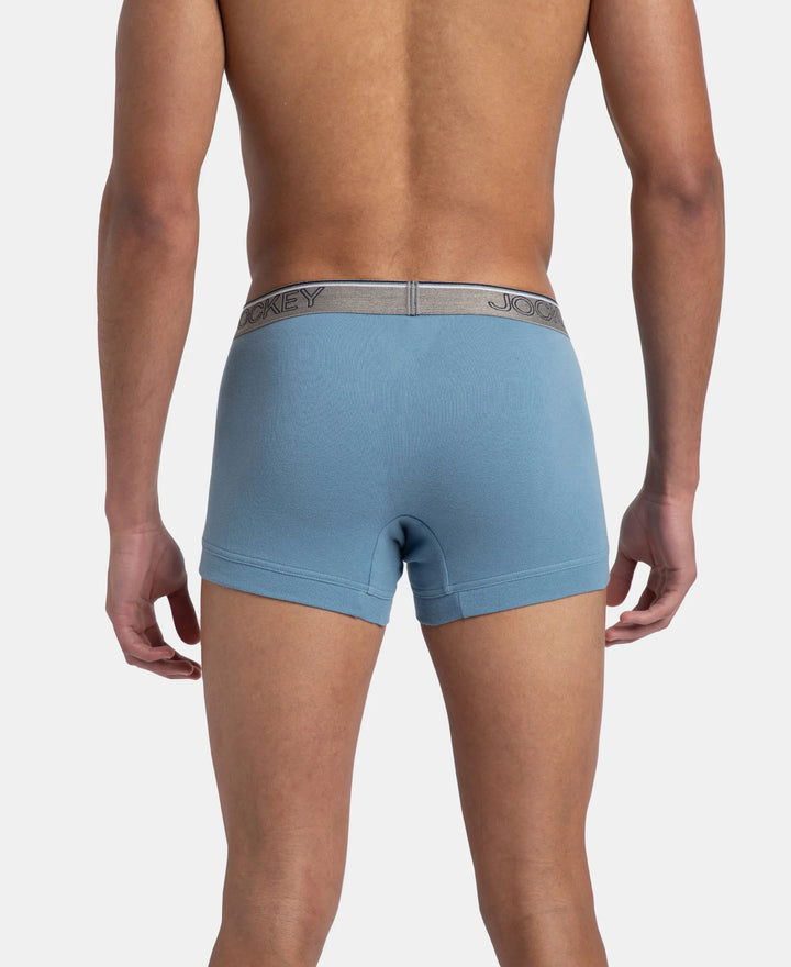 Super Combed Cotton Rib Solid Trunk with Ultrasoft Waistband - Blue Shadow