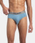 Super Combed Cotton Solid Brief with Ultrasoft Waistband - Blue Shadow