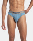 Super Combed Cotton Rib Solid Brief with Ultrasoft Waistband - Blue Shadow