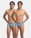 Super Combed Cotton Rib Solid Brief with Ultrasoft Waistband - Blue Shadow (Pack of 2)