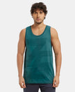 Super Combed Cotton Rich Graphic Printed Tank Top - Pacific Green-1