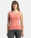 Super Combed Cotton Rib Fabric Slim Fit Solid Tank Top - Blush Pink