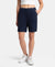 Super Combed Cotton Woven Twill Fabric Relaxed Fit Shorts with Convenient Side Pockets - Navy Blazer