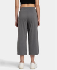 Super Combed Cotton Rich Elastane Stretch Relaxed Fit Culottes - Castle Rock