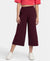 Super Combed Cotton Rich Elastane Stretch Relaxed Fit Culottes - Wine Tasting