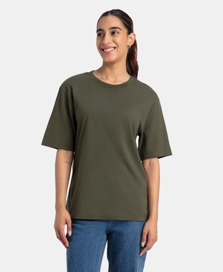 Super Combed Cotton Oversized T-Shirt with Drop Shoulder Styling - Deep Depths