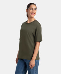 Super Combed Cotton Oversized T-Shirt with Drop Shoulder Styling - Deep Depths