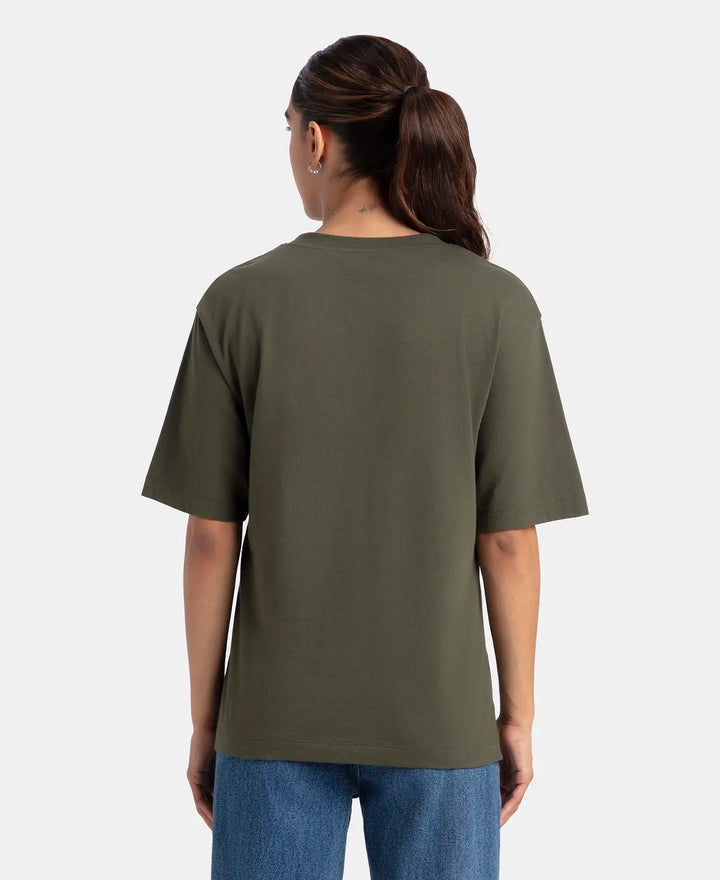 Super Combed Cotton Oversized T-Shirt with Drop Shoulder Styling - Deep Depths