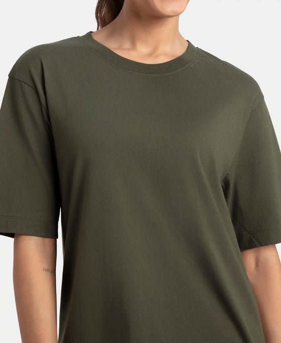 Super Combed Cotton Oversized T-Shirt with Drop Shoulder Styling - Deep Depths