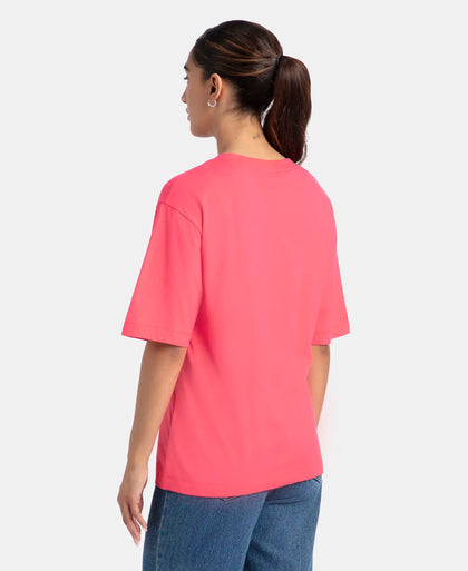 Super Combed Cotton Oversized T-Shirt with Drop Shoulder Styling - Rogue Red