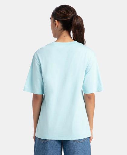 Super Combed Cotton Oversized T-Shirt with Drop Shoulder Styling - Sea Angel