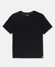 Boy's Super Combed Cotton Round Neck Half Sleeve T-Shirt - Black