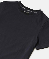 Boy's Super Combed Cotton Round Neck Half Sleeve T-Shirt - Black