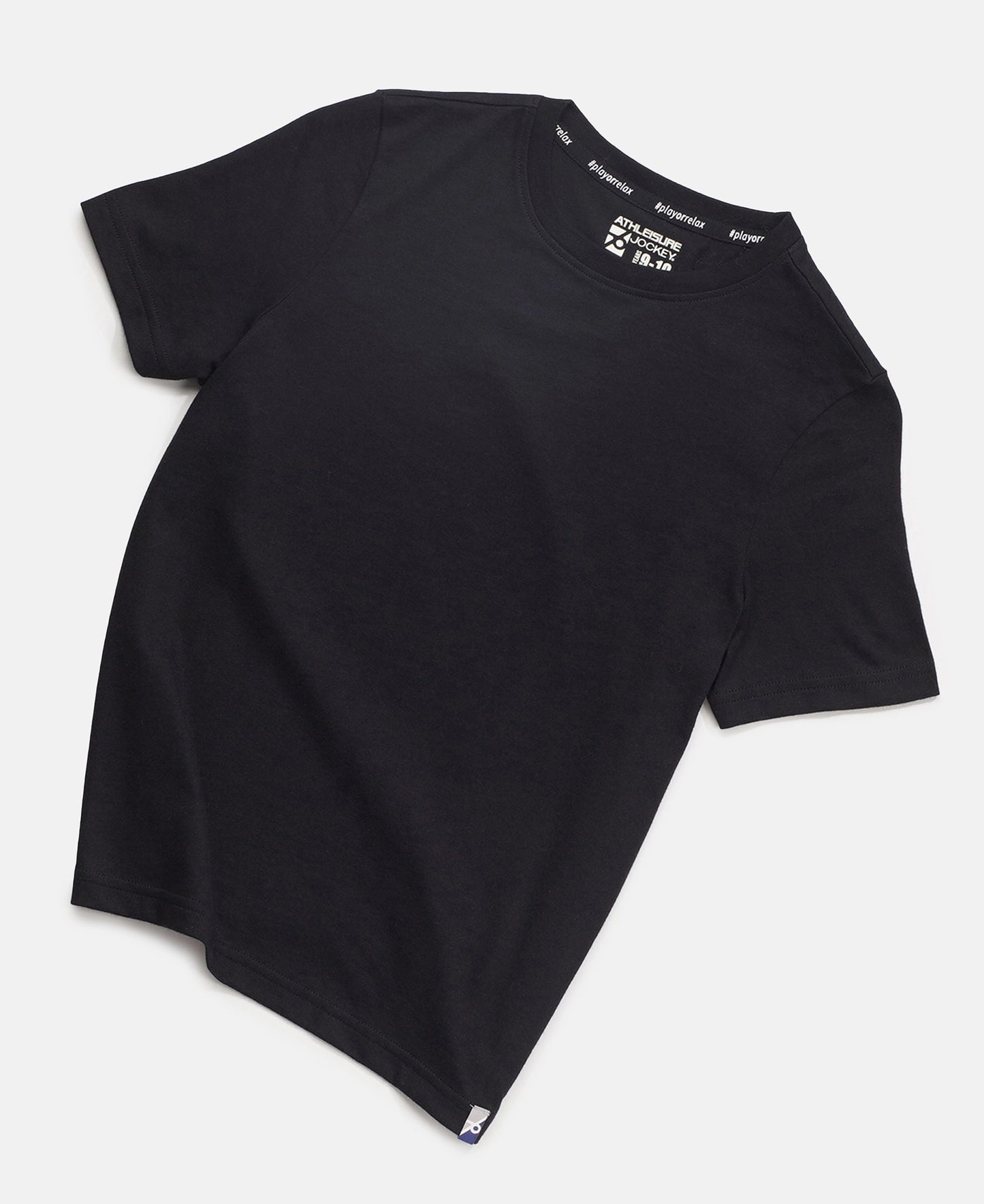 Boy's Super Combed Cotton Round Neck Half Sleeve T-Shirt - Black