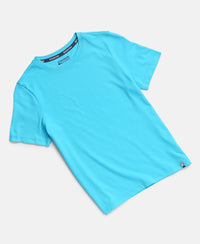 Boy's Super Combed Cotton Round Neck Half Sleeve T-Shirt - Scuba Blue