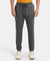 Super Combed Cotton Rich Slim Fit Jogger with Zipper Pockets - Charcoal Melange-1