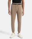 Super Combed Cotton Rich Pique Slim Fit Jogger with Zipper Pockets - Desert Taupe