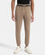 Super Combed Cotton Rich Pique Slim Fit Jogger with Zipper Pockets - Desert Taupe