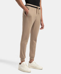 Super Combed Cotton Rich Pique Slim Fit Jogger with Zipper Pockets - Desert Taupe