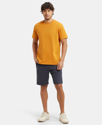 Super Combed Cotton Straight Fit Shorts with Side Pockets - Graphite-6