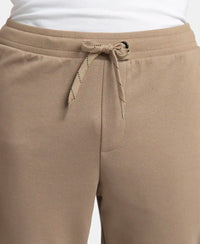 Super Combed Cotton Rich Pique Slim Fit Trackpant with Side Zipper Pockets - Desert Taupe