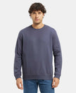 Super Combed Cotton Rich Pique Sweatshirt with Ribbed Cuffs - Odyssey grey-1