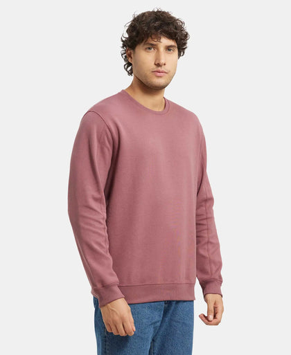 Super Combed Cotton Rich Pique Sweatshirt with Ribbed Cuffs - Wild Ginger-2