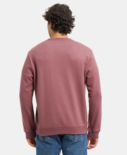 Super Combed Cotton Rich Pique Sweatshirt with Ribbed Cuffs - Wild Ginger-3