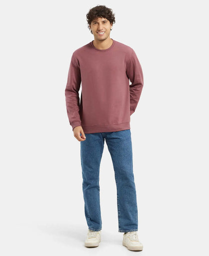 Super Combed Cotton Rich Pique Sweatshirt with Ribbed Cuffs - Wild Ginger-4