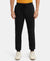 Super Combed Cotton Rich Slim Fit Jogger with Zipper Pockets - Black & True Black Melange-1