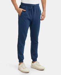 Super Combed Cotton Rich Slim Fit Jogger with Zipper Pockets - Insignia Blue & Navy-2