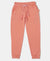 Girl's Super Combed Cotton Elastane Stretch Slim Fit Joggers - Burnt Coral