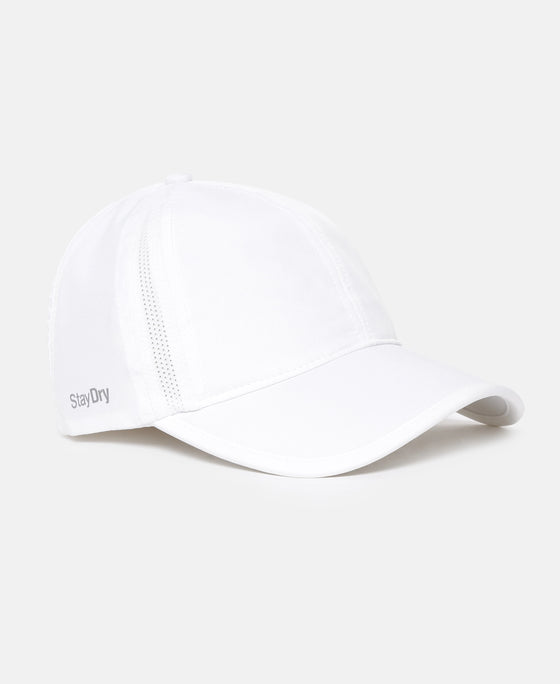 Polyester Solid Cap with Adjustable Back Closure and StayDry Technology - White