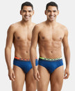 Super Combed Cotton Solid Brief with Ultrasoft Waistband - Estate Blue (Pack of 2)