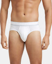 Tencel Micro Modal Elastane Stretch Solid Brief with StayFresh Properties - White-1