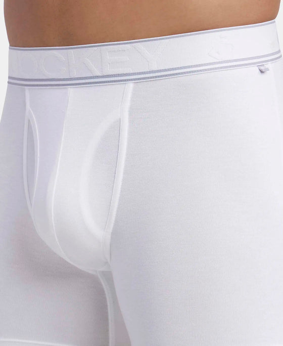 Tencel Micro Modal Elastane Stretch Solid Boxer Brief with Natural StayFresh Properties - White-6