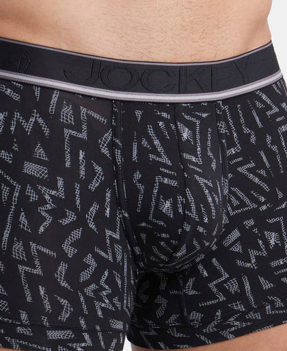 Tencel Micro Modal Elastane Stretch Printed Trunk with Natural StayFresh Properties - Black-6