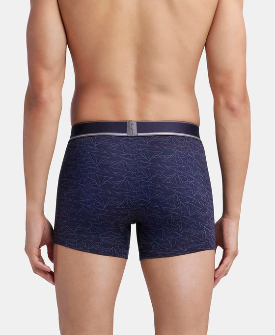 Tencel Micro Modal Elastane Stretch Printed Trunk with Natural StayFresh Properties - True Navy-3