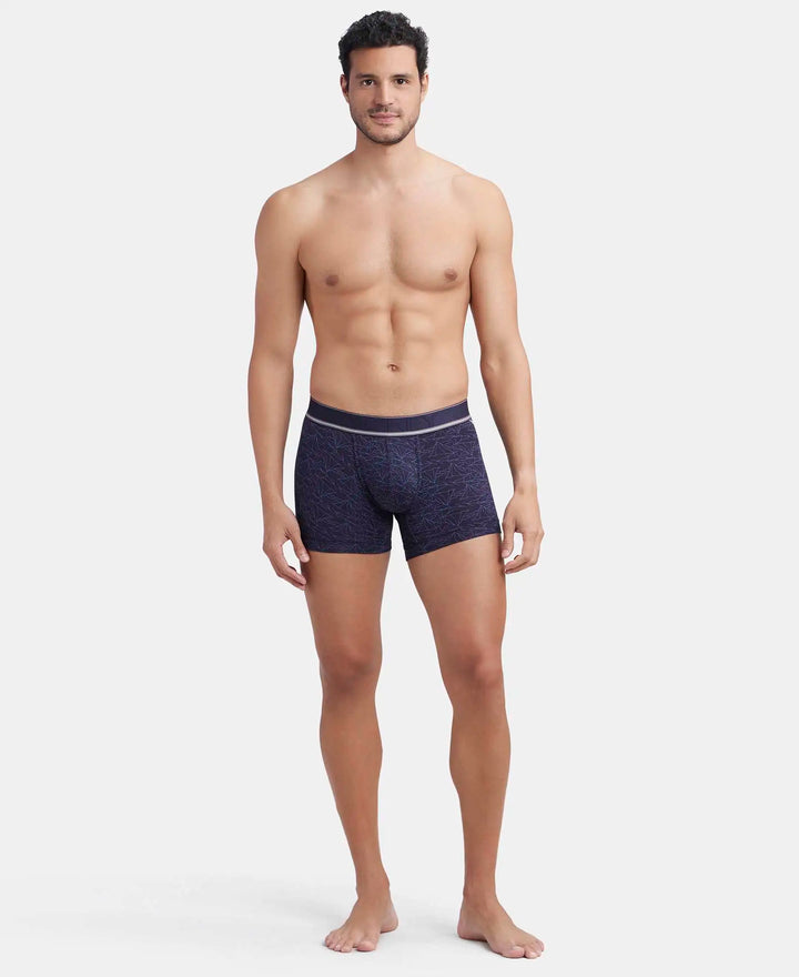 Tencel Micro Modal Elastane Stretch Printed Trunk with Natural StayFresh Properties - True Navy-4